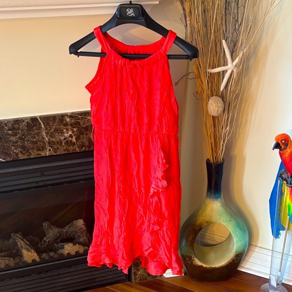 Bundle! Coral Sleeveless Dress & Old Navy skirt, all BNWT, size 12-14 y.o
